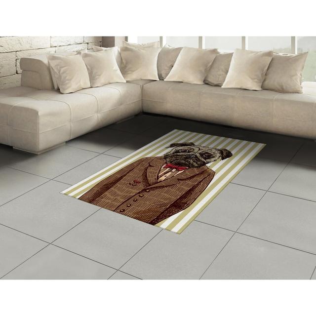 Curtiss Pug Flatweave Green/Brown Rug Maturi Rug Size: Rectangle 120 x 180cm on Productcaster.