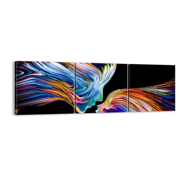 A Fusion of Energy and Light - 3 Piece Unframed Panoramic Graphic Art Print Set on Canvas Brayden Studio Size: 50cm H x 150cm W x 1.8cm D on Productcaster.