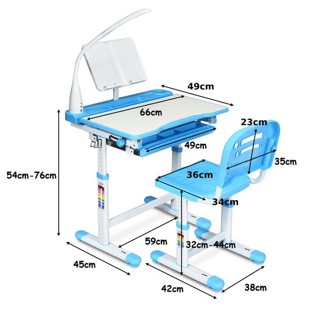 Belteau Children's 2 Piece Art and Crafts Table and Chair Set Zoomie Kids Colour: Blue/White on Productcaster.