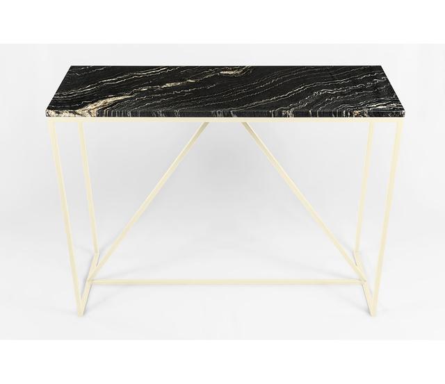 Aimani 100Cm Console Table Canora Grey Table Base Colour: Beige on Productcaster.