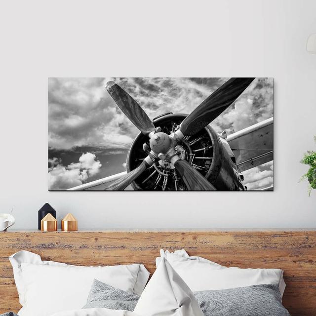 Leinwandbild Vintage-Flugzeug East Urban Home on Productcaster.