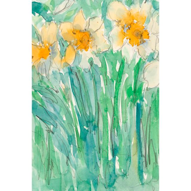 Daffodils Stems I - Wrapped Canvas Painting Rosalind Wheeler Size: 46cm H x 30cm W on Productcaster.