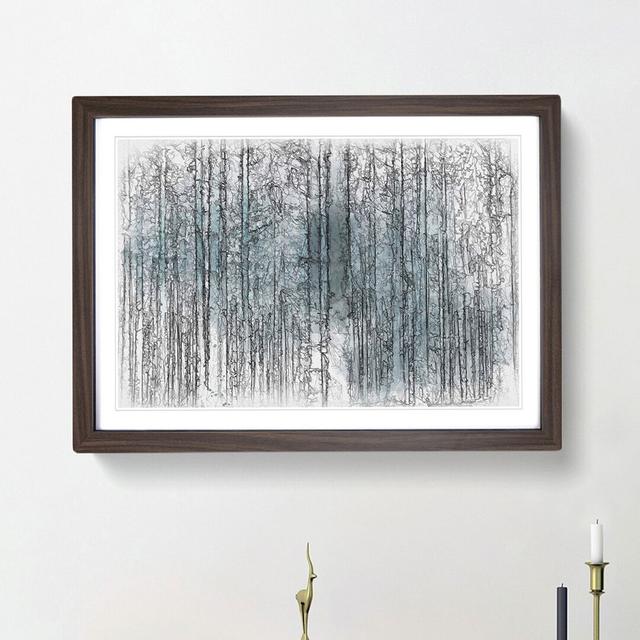 Forest in the Blue - Picture Frame Graphic Art Print East Urban Home Size: 36cm H x 48cm W x 2cm D, Frame Option: Walnut Framed on Productcaster.