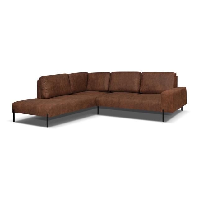 2 - Piece Corner Sofa Borough Wharf Orientation: Left Hand Facing, Upholstery Colour: Brown on Productcaster.