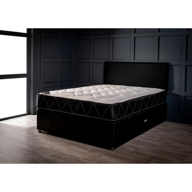 Asia Memory Foam Divan Bed Fairmont Park Colour: Steel Plush Velvet, Size: Small Single, Storage Type: No Storage on Productcaster.