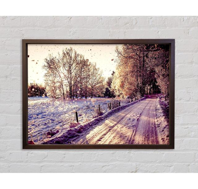 Pathway Winter Framed Print Bright Star Size: 100cm H x 141.4cm W on Productcaster.