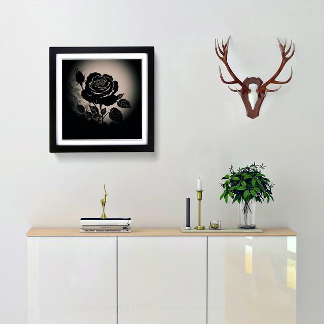 Rose Silhouette No.1 - Print Marlow Home Co. Frame Colour: Black on Productcaster.