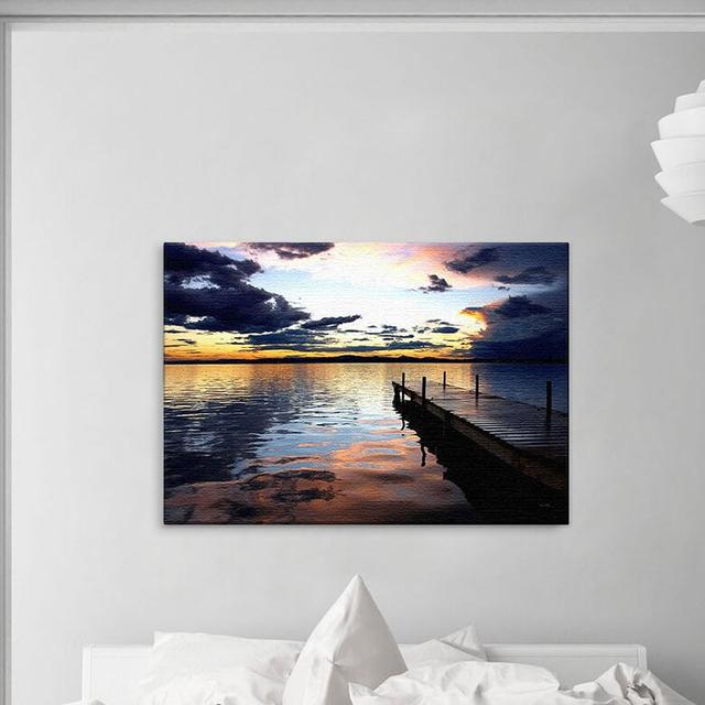 The Lake Wall Art on Canvas East Urban Home Quality: Luxus, Size: 70cm L x 100cm W x 4cm D on Productcaster.