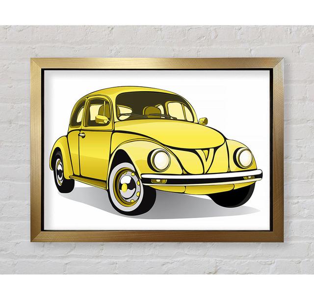 VW Beetle Yellow Dream - Single Picture Frame Art Prints Bright Star Size: 84.1cm H x 118.9cm W x 3.4cm D on Productcaster.