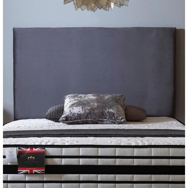 Classic Upholstered Headboard Mercer41 Colour: Plush Steel, Mattress Size: King (5') on Productcaster.