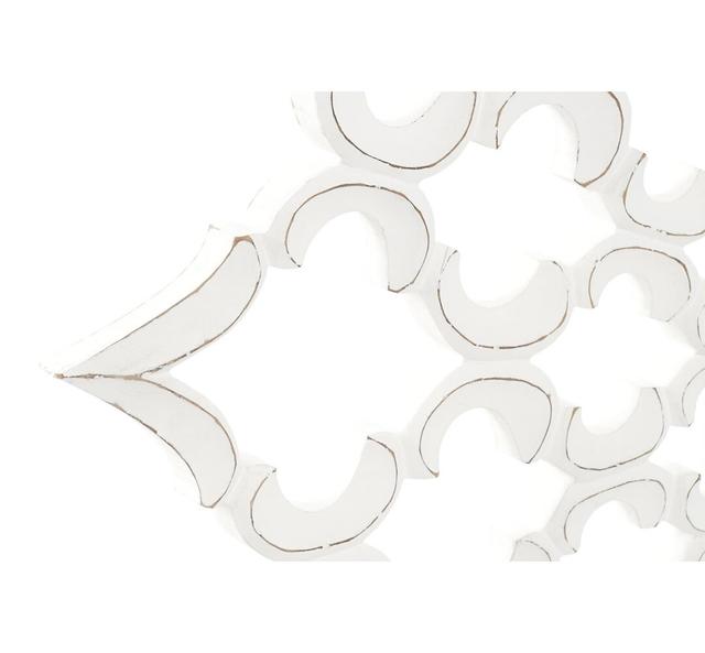 Mirror Mdf Glass 120X3x120 Decape White Fleur De Lis Living on Productcaster.