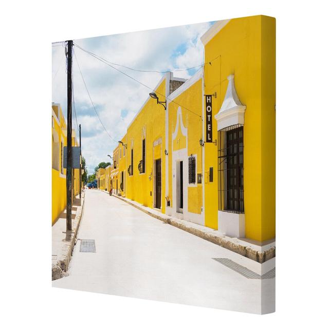 City - Wrapped Canvas Graphic Art Print East Urban Home Size: 80 L x 80 W on Productcaster.