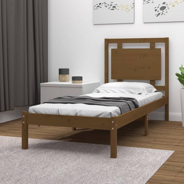 Bed Frame Solid Wood Alpen Home Size: Single (3'), Colour: Ivory on Productcaster.