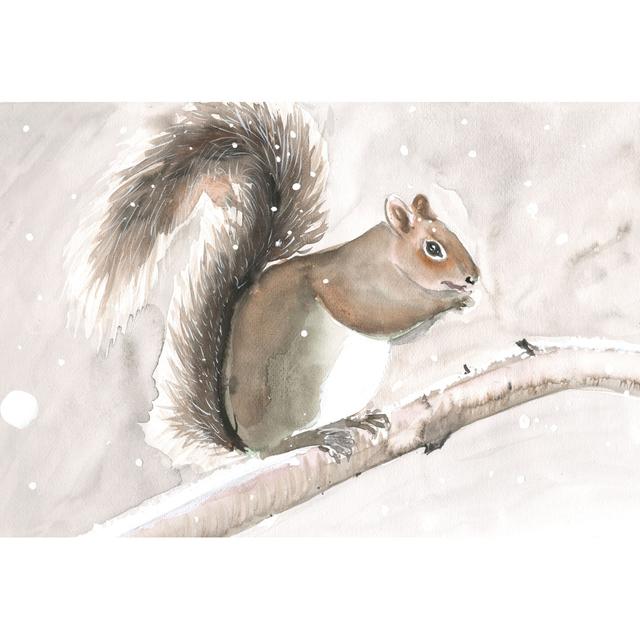 Winter Squirrel 2 - Wrapped Canvas Art Prints Alpen Home Size: 51cm H x 76cm W on Productcaster.