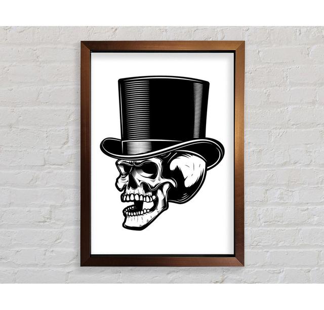 Top Hat Skull - Single Picture Frame Art Prints Bright Star Size: 118.9cm H x 84.1cm W x 3.4cm D on Productcaster.