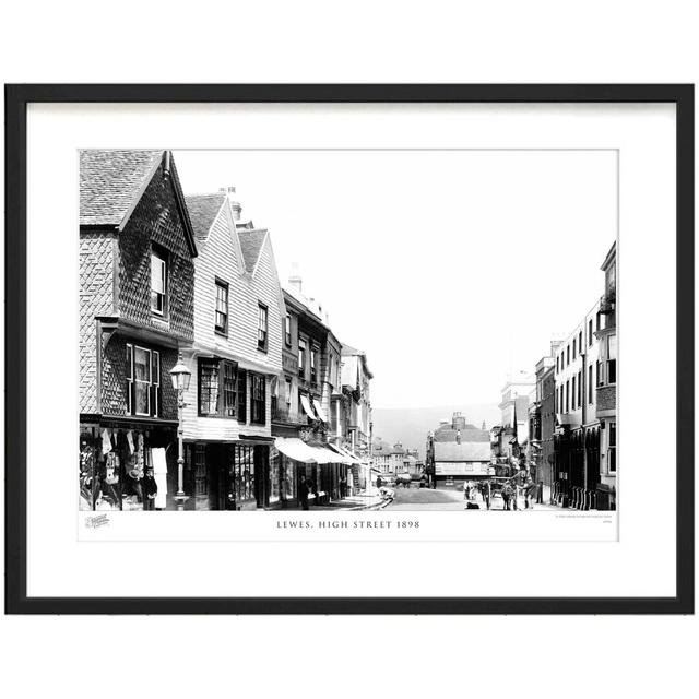 'Lewes, High Street 1898' by Francis Frith - Picture Frame Photograph Print on Paper The Francis Frith Collection Size: 40cm H x 50cm W x 2.3cm D on Productcaster.