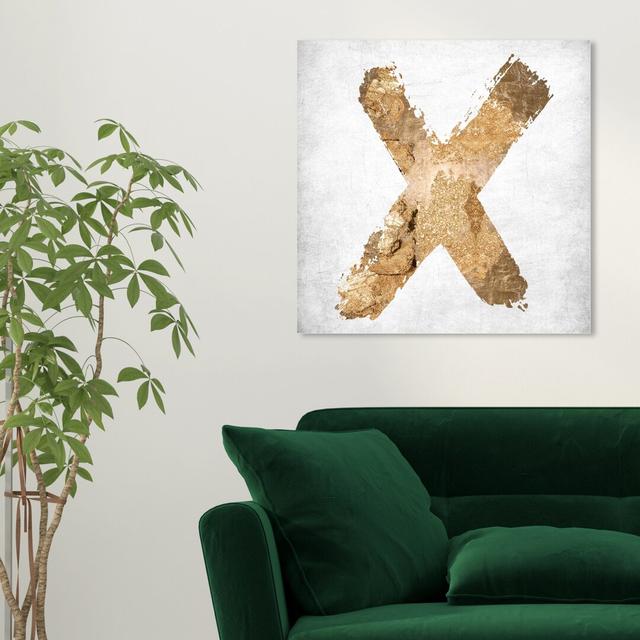 'X' Graphic Art on Wrapped Canvas East Urban Home Size: 61 cm H x 61 cm W x 3.8 cm D on Productcaster.