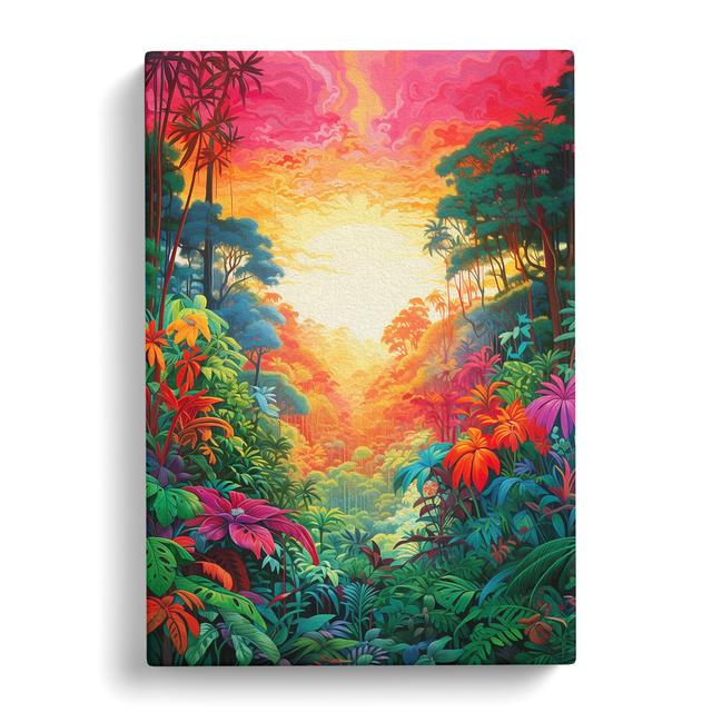 Jungle Colour Field - Art Prints Marlow Home Co. Size: 50cm H x 35cm W x 3cm D on Productcaster.