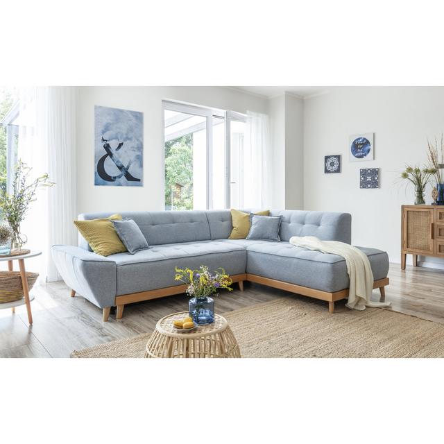 Dazzling Daisy Sleeper Sofa Bed MiuForm Upholstery Colour: Light Blue, Orientation: Right Hand Facing on Productcaster.