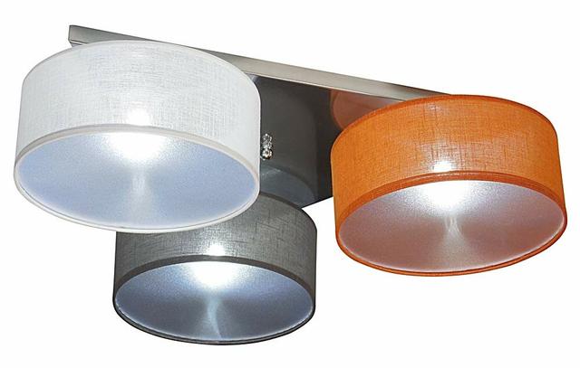 Pulley 3 Light Semi Flush Mount 17 Stories Shade Colour: White/Anthracite/Orange on Productcaster.