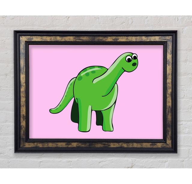 Suprised Dinosaur Pink Framed Print Bright Star Size: 29.7cm H x 42cm W on Productcaster.