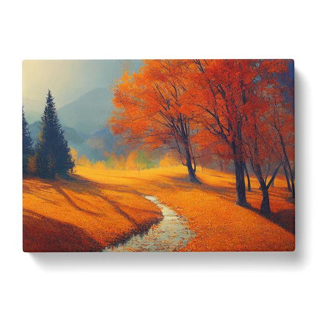 XXX-H1022-WF-6518X Overwhelming Autumn Forest - Wrapped Canvas Print Alpen Home Size: 35cm H x 50cm W x 3cm D on Productcaster.