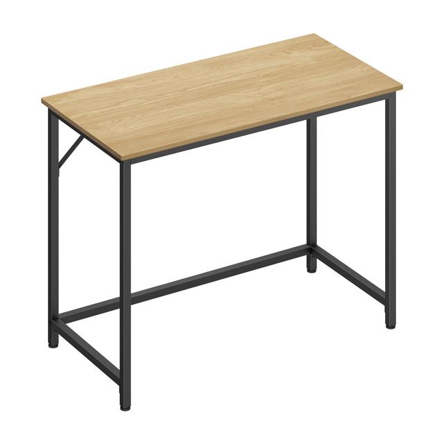 Jana Desk Trent Austin Design Size: 76cm H x 100cm W x 50cm D, Colour (Top/Frame): Atural Oak/Black on Productcaster.