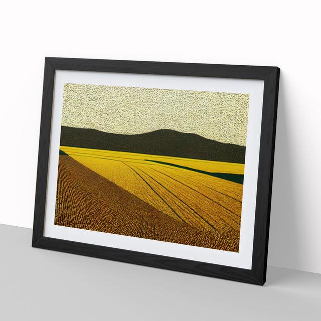 Illuminated Wheat Field - Picture Frame Graphic Art Marlow Home Co. Frame Colour: Black, Size: 34cm H x 46cm W x 2cm D on Productcaster.