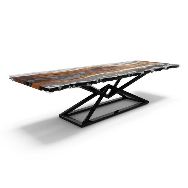 Abruzzo Rectangular Dining Table Arditi Collection Table Top Colour: Jet Black, Size: H75 x L183 x W107cm on Productcaster.