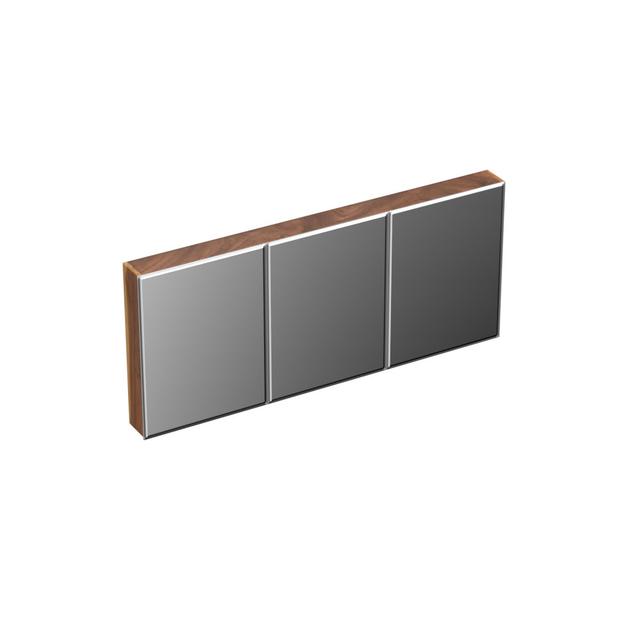 Jaqualla Surface Mount Mirror Cabinet Ebern Designs Finish: Pure Wallnut, Size: 162cm H x 125cm W x 68cm D on Productcaster.