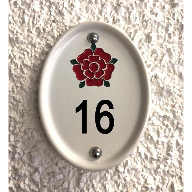 17cm Grovebury Flush Mount House Number Dakota Fields Number: 16 on Productcaster.