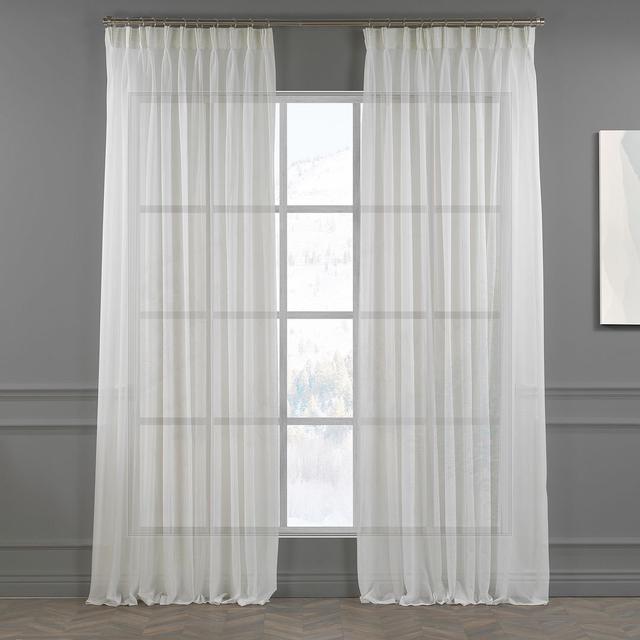 Gardinen-Set mit Stangendurchzug, transparent (Set of 2) Lilijan Home & Curtain Panel-Größe: 280 cm B x 425 cm L, Farbe: Creme on Productcaster.