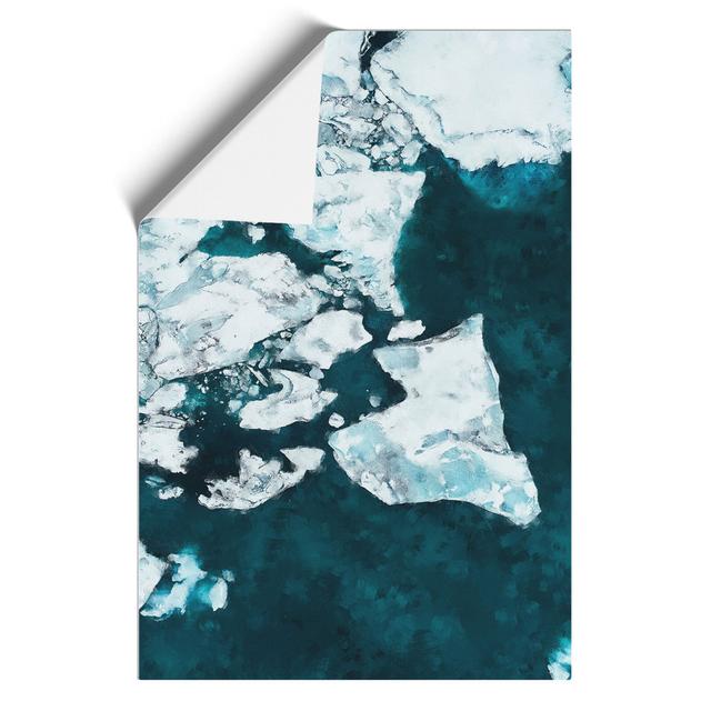 Broken Glacier in Iceland - Unframed Graphic Art East Urban Home Size: 59cm H x 42cm W x 0.1cm D on Productcaster.