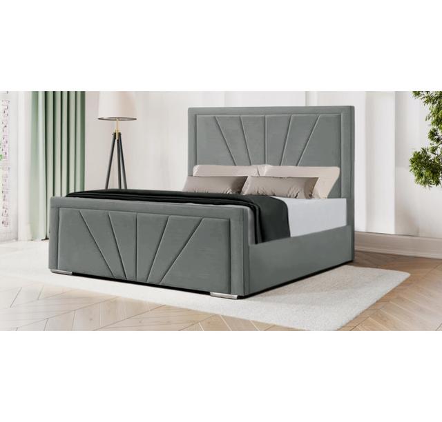 Valeria Upholstered Storage Bed Ebern Designs Size: Super King, Colour: Chrome on Productcaster.