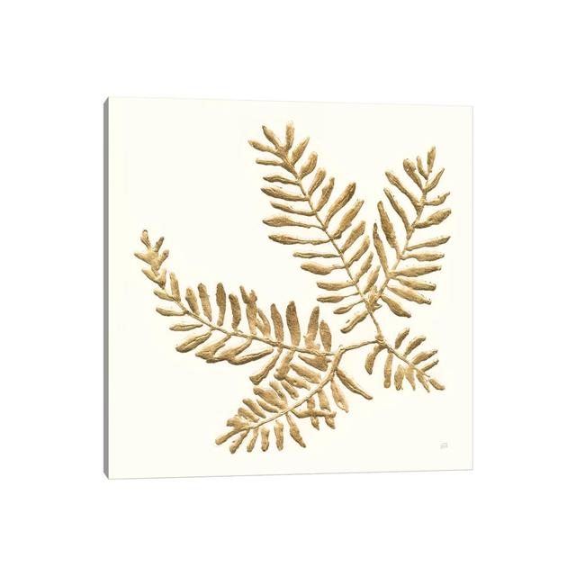 Gilded Fern II by Chris Paschke - Wrapped Canvas Print 17 Stories Size: 45.72cm H x 45.72cm W X 1.91cm D on Productcaster.