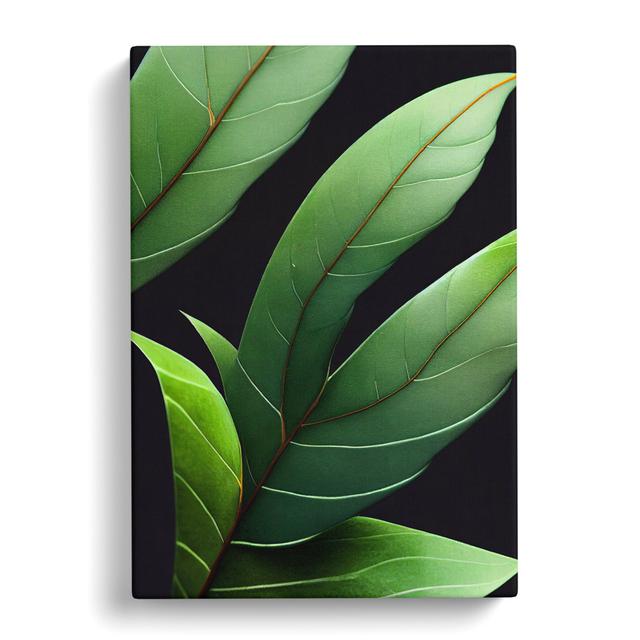 Flowing Leaves - Wrapped Canvas Print Marlow Home Co. Size: 50cm H x 35cm W x 3cm D on Productcaster.