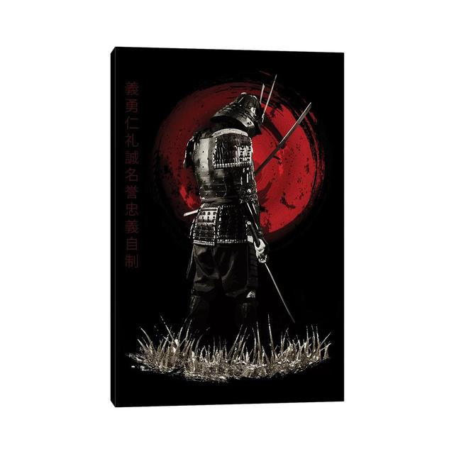 Bushido Samurai Back Turned by Cornel Vlad - Graphic Art Print on Canvas East Urban Home Size: 101.6cm H x 66.04cm W x 1.91cm D, Frame Option: No Fram on Productcaster.