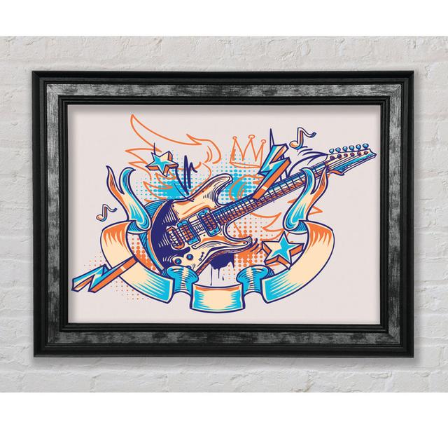 Shredding Guitar Zeros And Ones - Single Picture Frame Art Prints Bright Star Size: 84.1cm H x 142.2cm W x 8cm D on Productcaster.