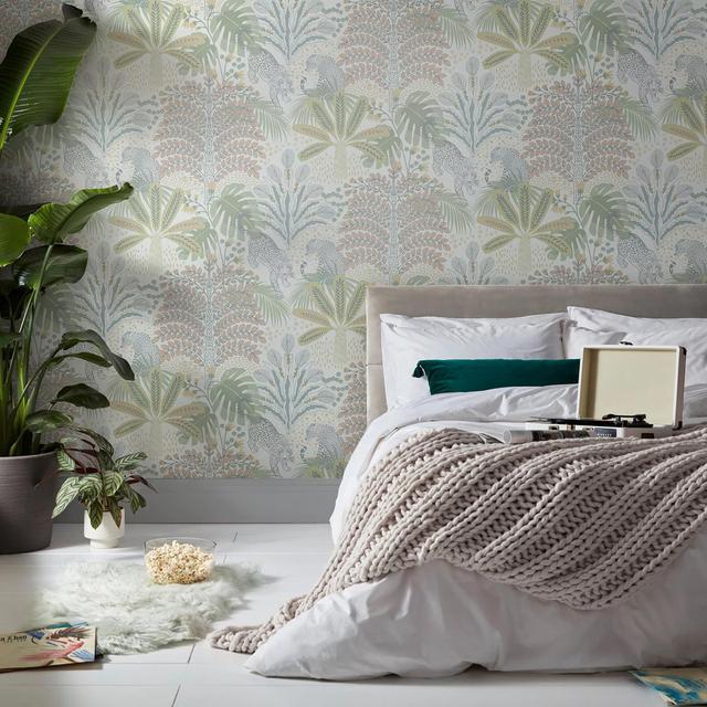 Savannah Pastels Natural Floral 10m x 52cm Matte Wallpaper Roll Envy on Productcaster.