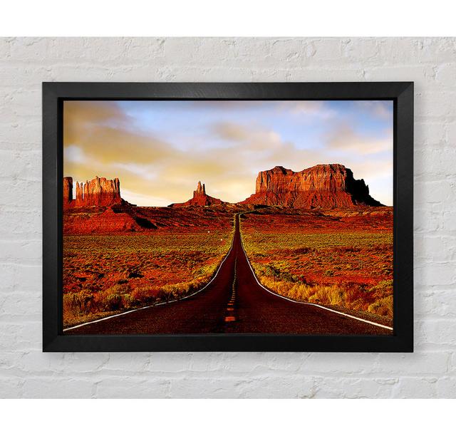 The Road To Monument Valley - Single Picture Frame Art Prints Ebern Designs Size: 42cm H x 59.7cm W x 3.4cm D on Productcaster.