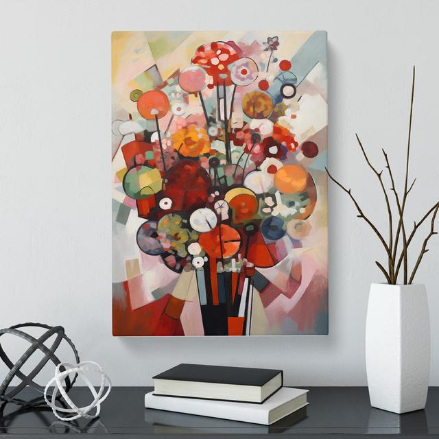 Ghazali Flowers Bauhaus Vol.7 - Wrapped Canvas Print Marlow Home Co. Size: 50cm H x 35cm W x 3cm D on Productcaster.