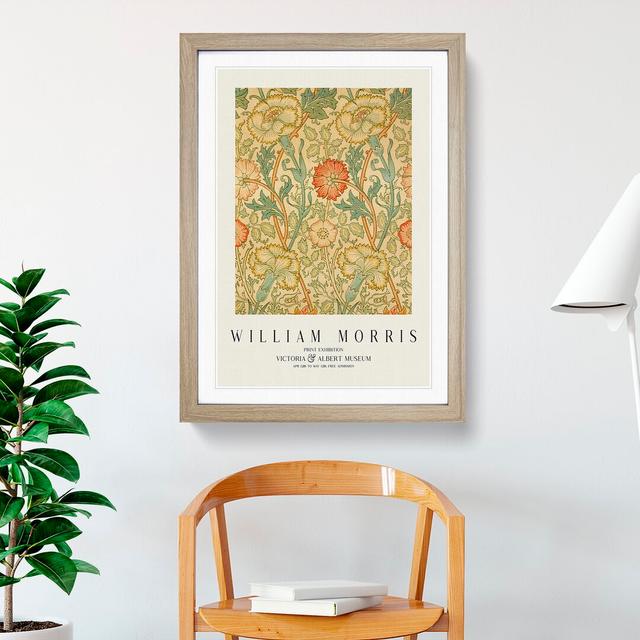 Pink and Rose Print by William Morris - Picture Frame Painting East Urban Home Size: 65cm H x 48cm W x 2cm D, Frame Option: Oak Framed on Productcaster.