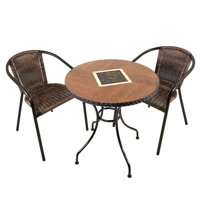 Almeada Round 2 - Person 71cm Long Bistro Set Marlow Home Co. on Productcaster.