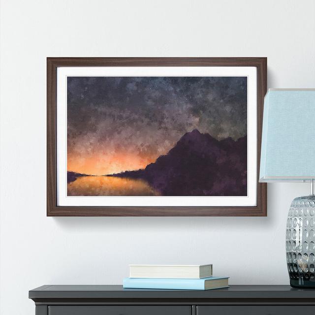 Stars over the Lake in Slovakia - Picture Frame Graphic Art Print East Urban Home Format: Walnut Framed, Size: 62cm H x 87cm W x 2cm D on Productcaster.