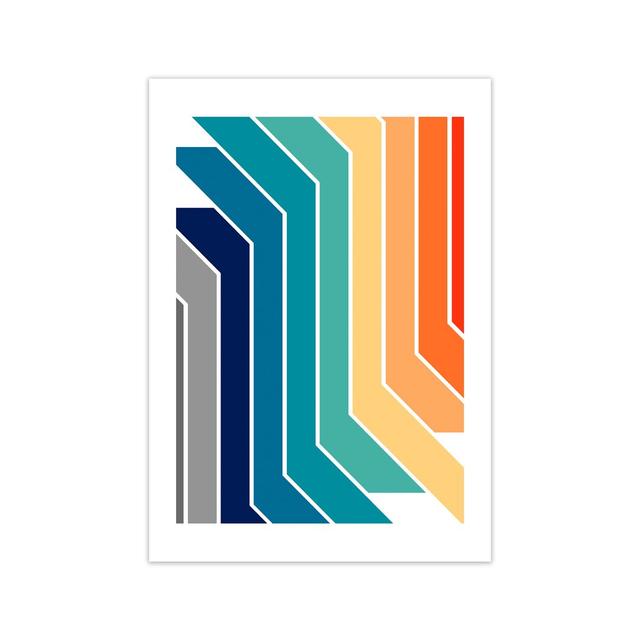 Modern Rainbow Stripes Original 2 - Print 17 Stories Frame Option: No Frame, Size: 59.4cm H x 42cm W x 4cm D on Productcaster.