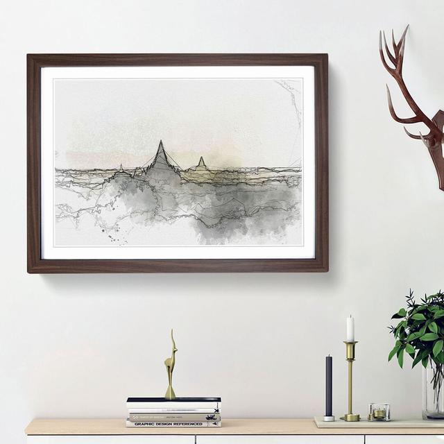 Old Bagan in Myanmar in Abstract - Picture Frame Graphic Art Print East Urban Home Frame Option: Walnut Framed, Size: 27cm H x 36cm W x 2cm D on Productcaster.