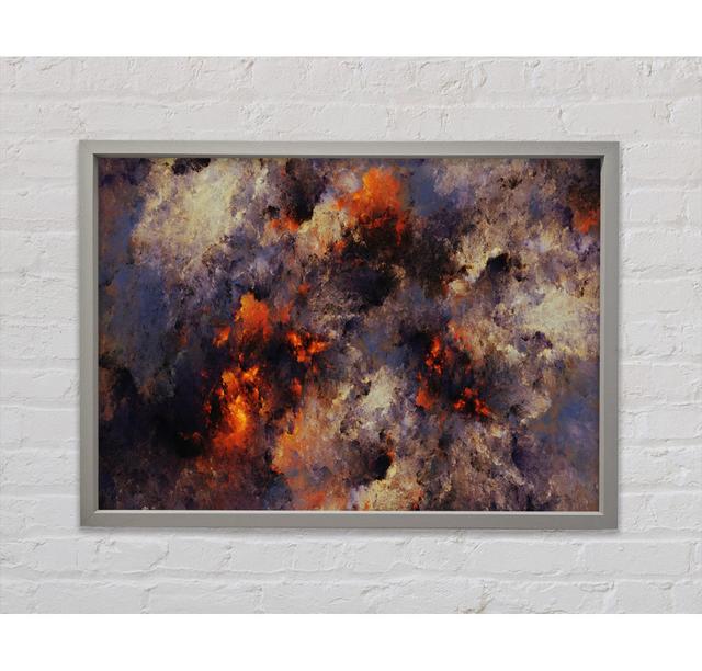 Volcanic Ash Splash Metro Lane Size: 59.7cm H x 84.1cm W x 3.3cm D, Format: Light Grey Framed Canvas on Productcaster.