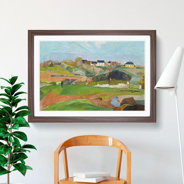 Landscape at Le Pouldu by Paul Gauguin - Picture Frame Painting East Urban Home Frame Option: Walnut Framed, Size: 27cm H x 36cm W x 2cm D on Productcaster.