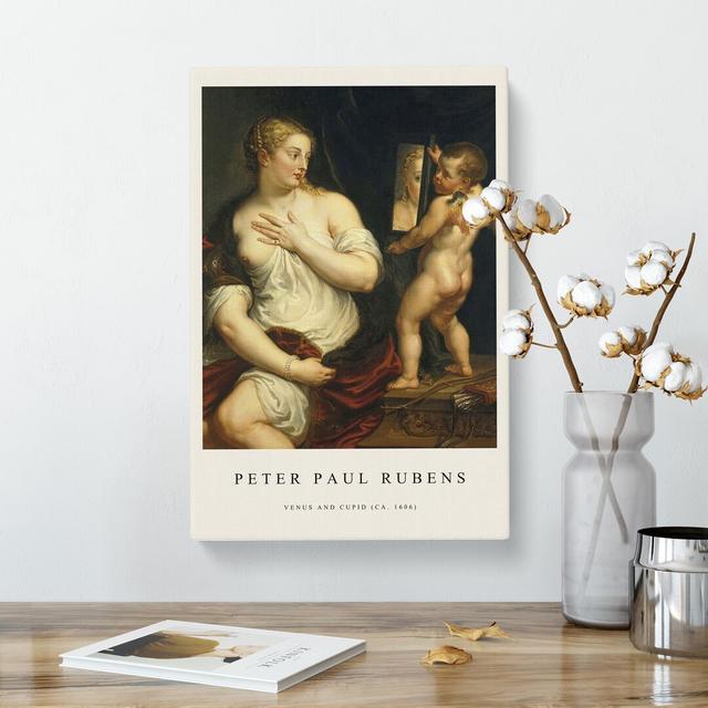 Venus and Cupid by Peter Paul Rubens - Wrapped Canvas Painting East Urban Home Size: 50cm H x 35cm W x 3cm D on Productcaster.