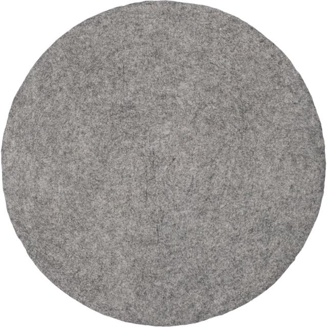 Carl Handmade Shag Wool Grey Rug Myfelt Rug Size: Round 200cm on Productcaster.